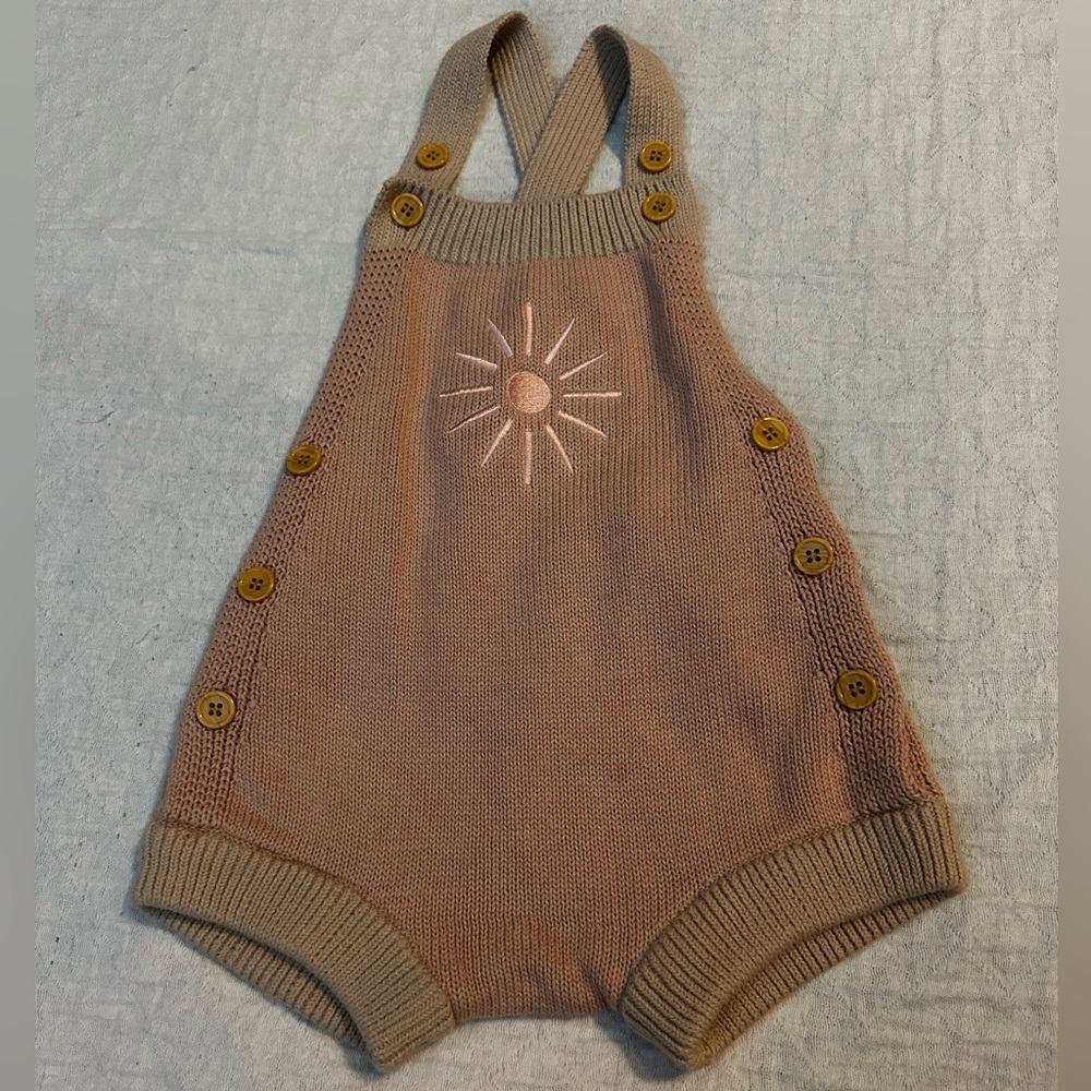 SUNSHINE ROMPER [PINK AND TAN]